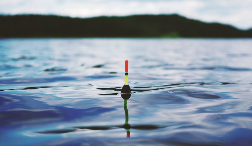 fish lure in a lake